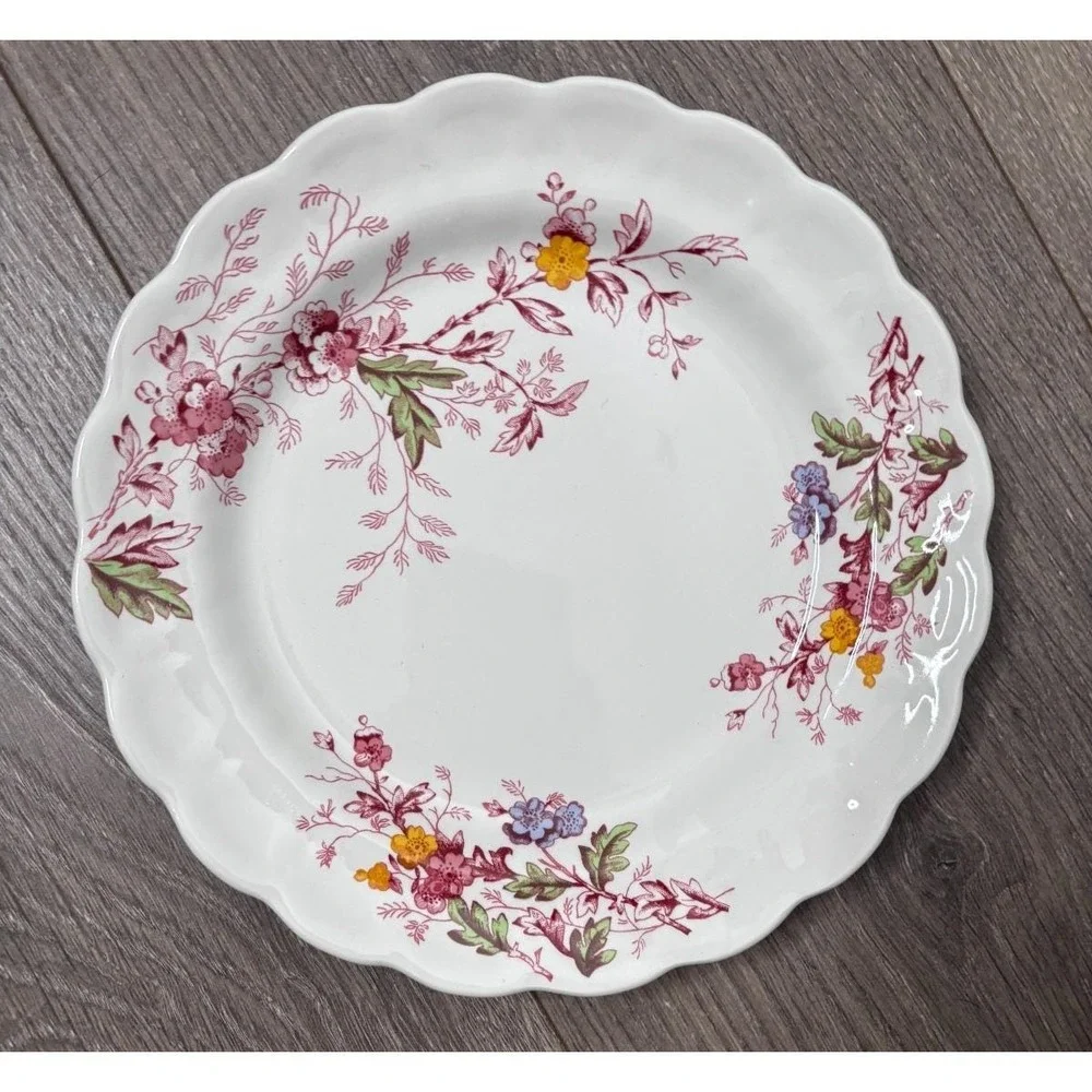 Lot 6 Ridgway English Garden Ironstone Dinner Plates Discontinued Rare‎ English